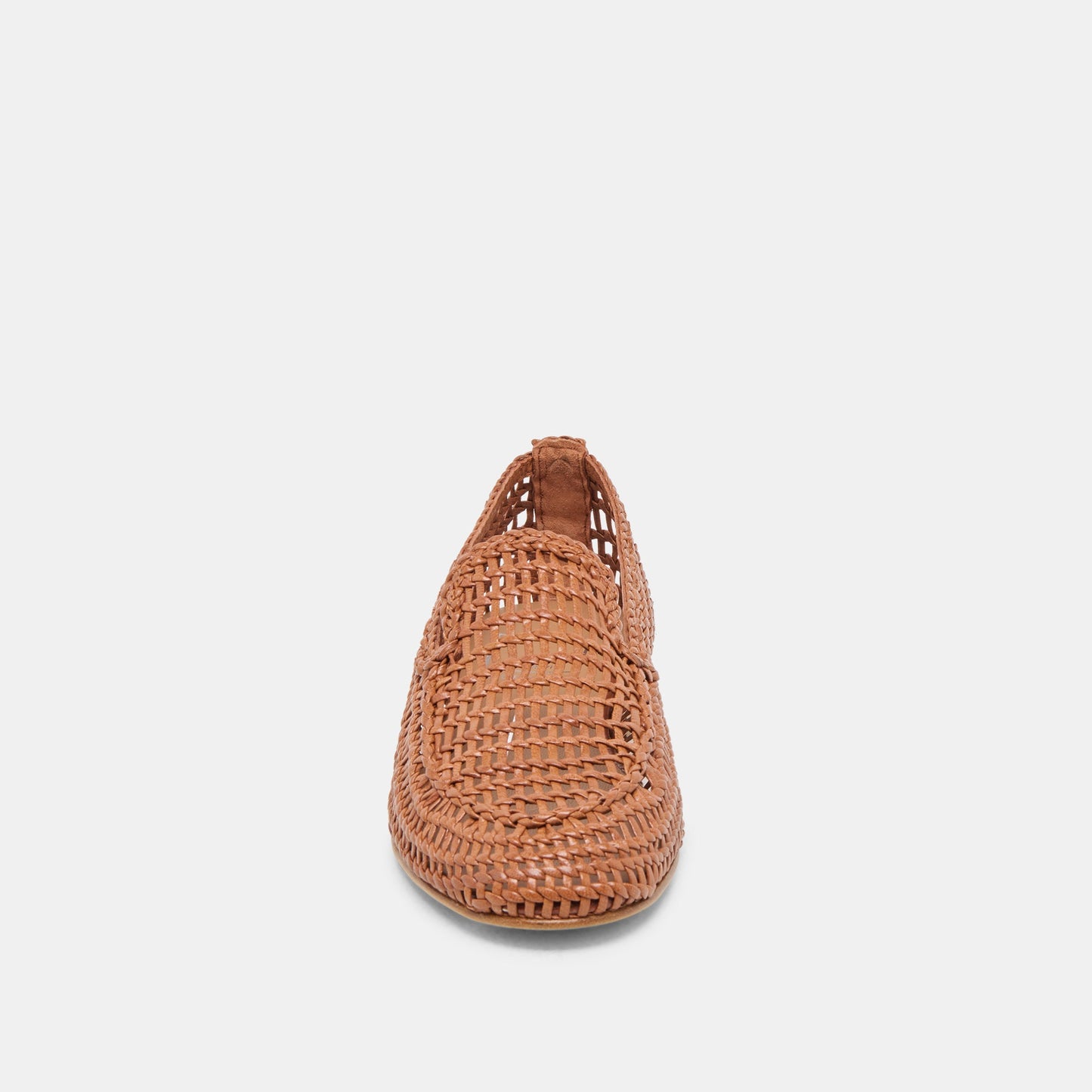 Armond Cognac Woven Leather Flats Dolce Vita