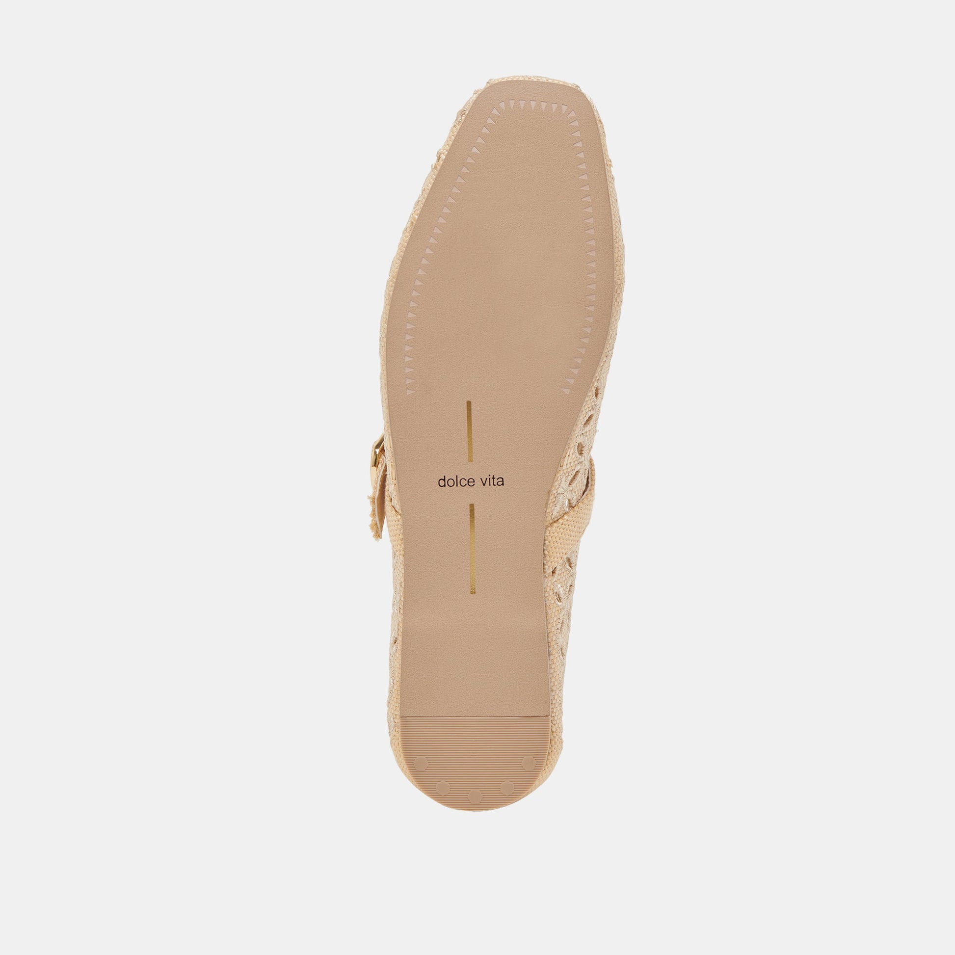 RODNI EYELET PERF BALLET FLATS LT NATURAL WOVEN RAFFIA Dolce Vita