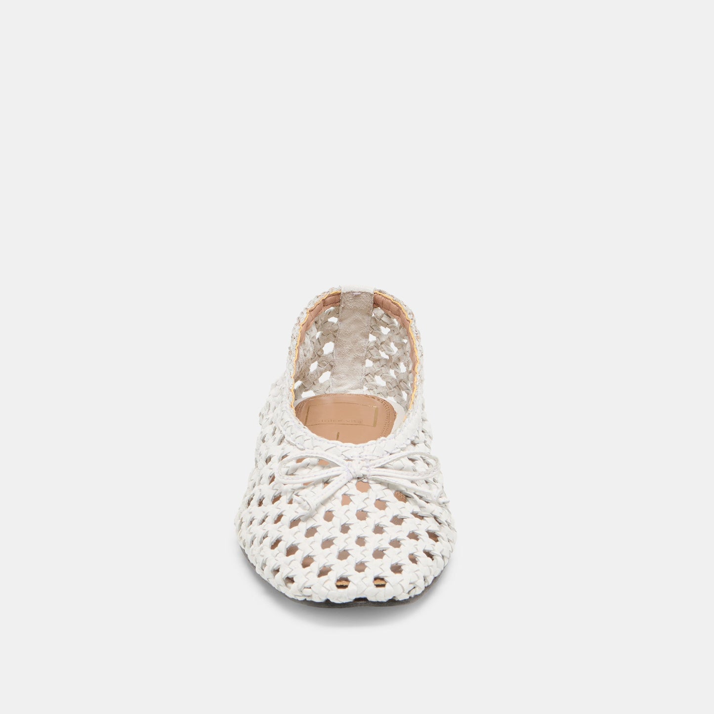Edda Bone Woven Leather Ballet Flats Dolce Vita