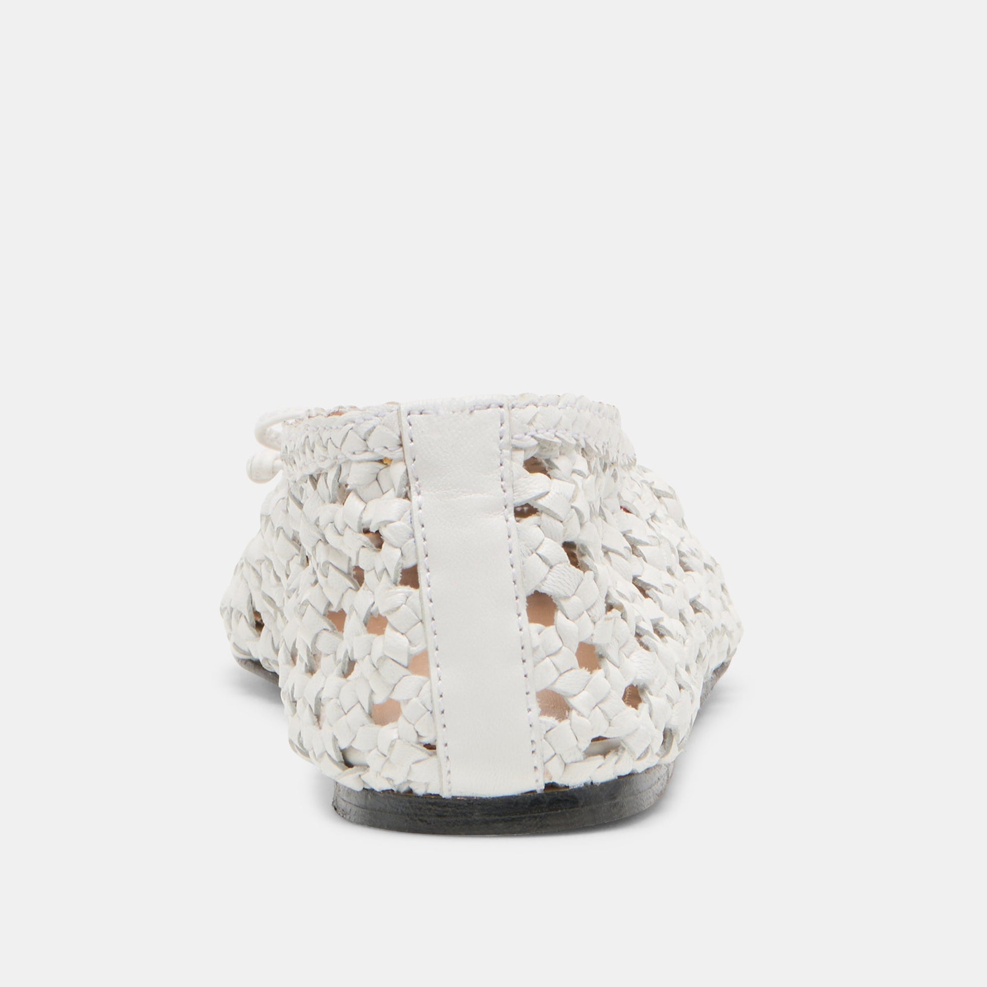 Edda Bone Woven Leather Ballet Flats Dolce Vita