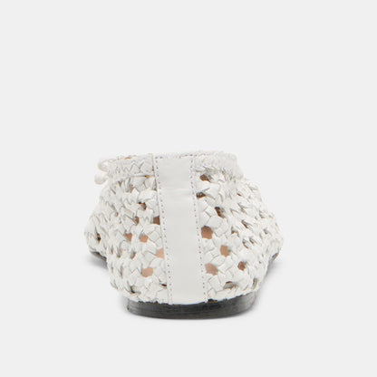 Edda Bone Woven Leather Ballet Flats Dolce Vita