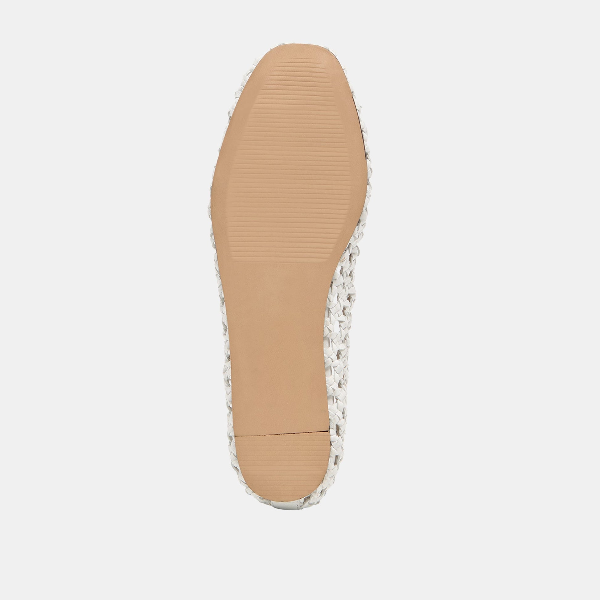 Edda Bone Woven Leather Ballet Flats Dolce Vita