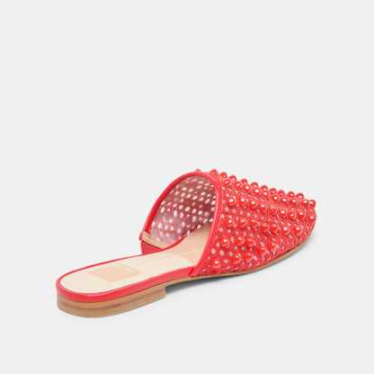 Rova Bead Chili Beaded Mesh Flats Dolce Vita