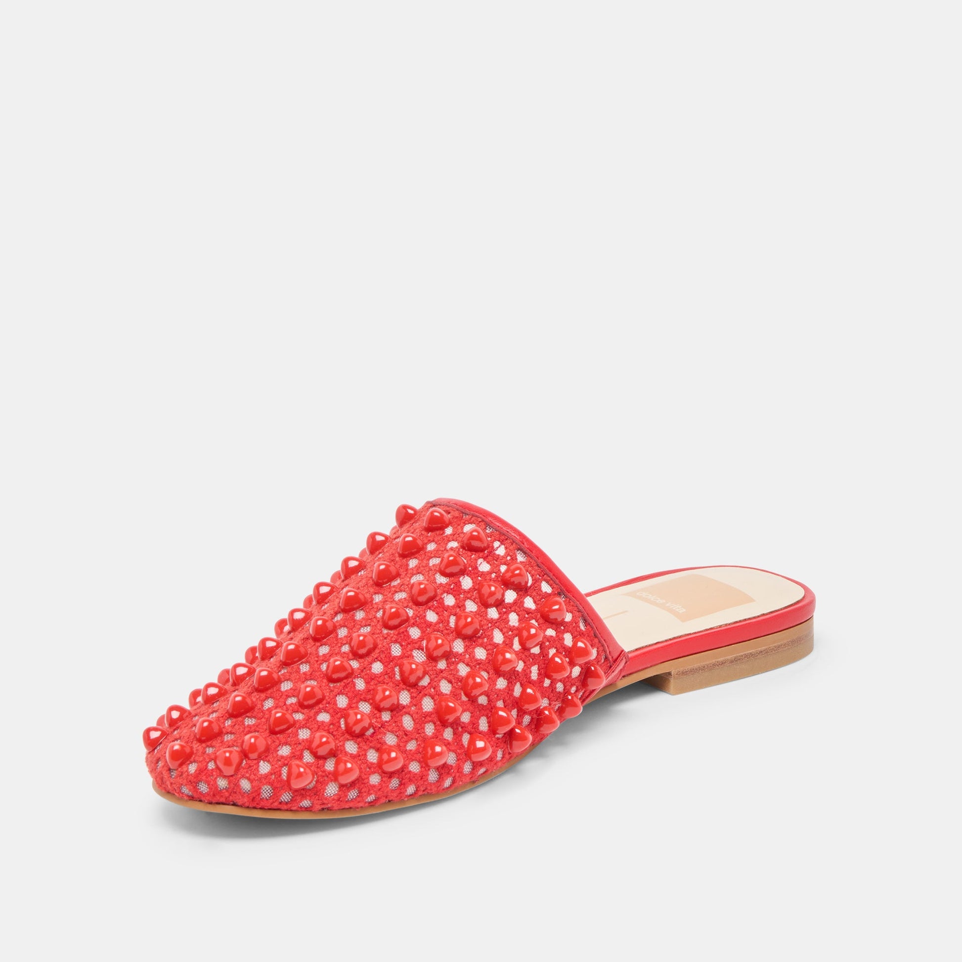 Rova Bead Chili Beaded Mesh Flats Dolce Vita