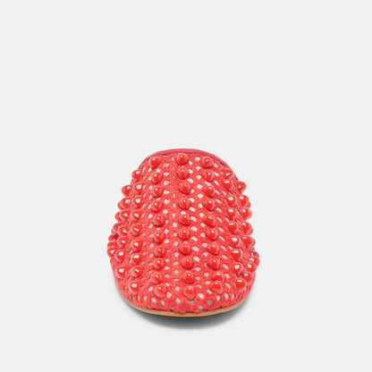 Rova Bead Chili Beaded Mesh Flats Dolce Vita