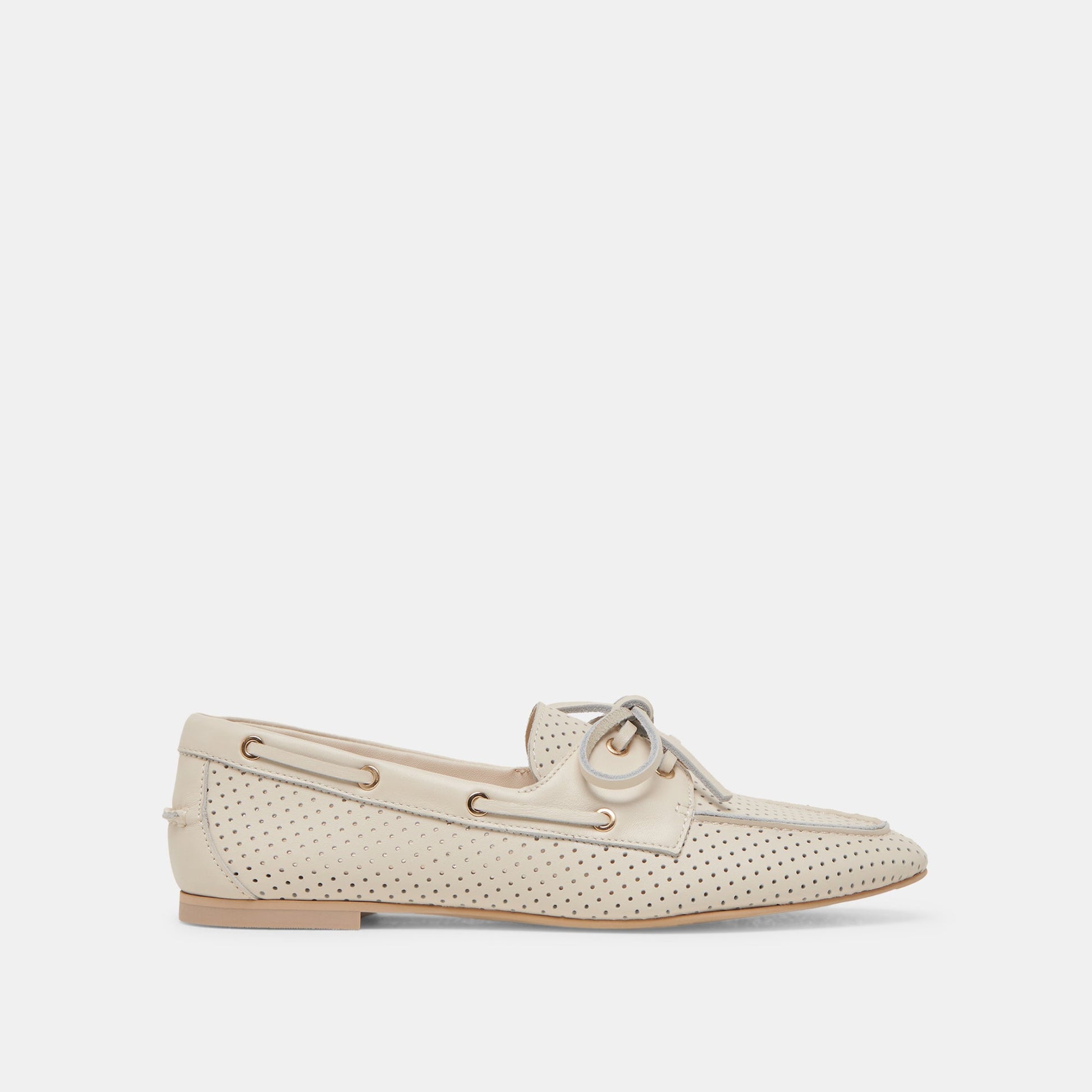 LAKIN LOAFERS IVORY PERFORATED LEATHER Dolce Vita
