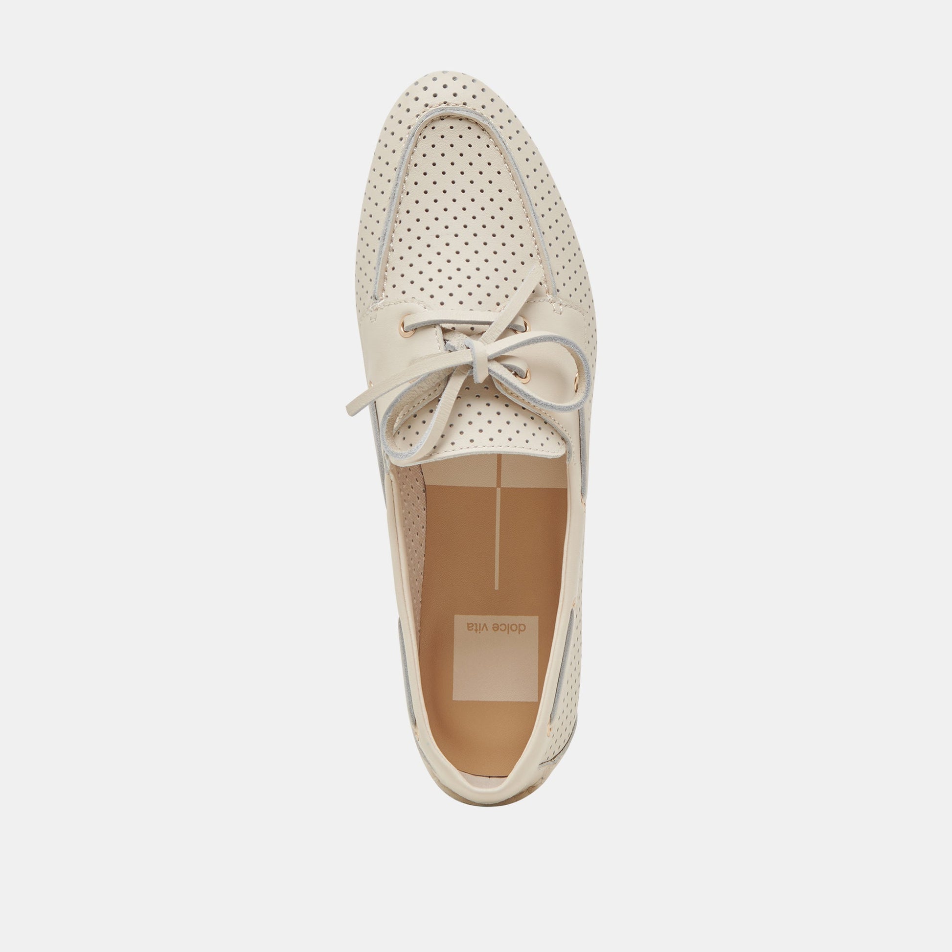 LAKIN LOAFERS IVORY PERFORATED LEATHER Dolce Vita