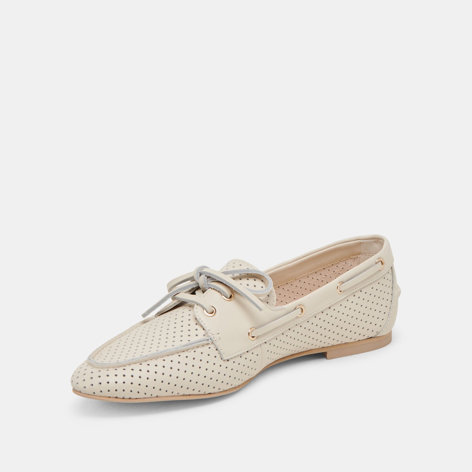 LAKIN LOAFERS IVORY PERFORATED LEATHER Dolce Vita