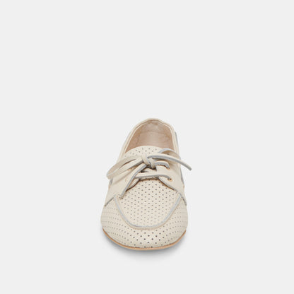 LAKIN LOAFERS IVORY PERFORATED LEATHER Dolce Vita