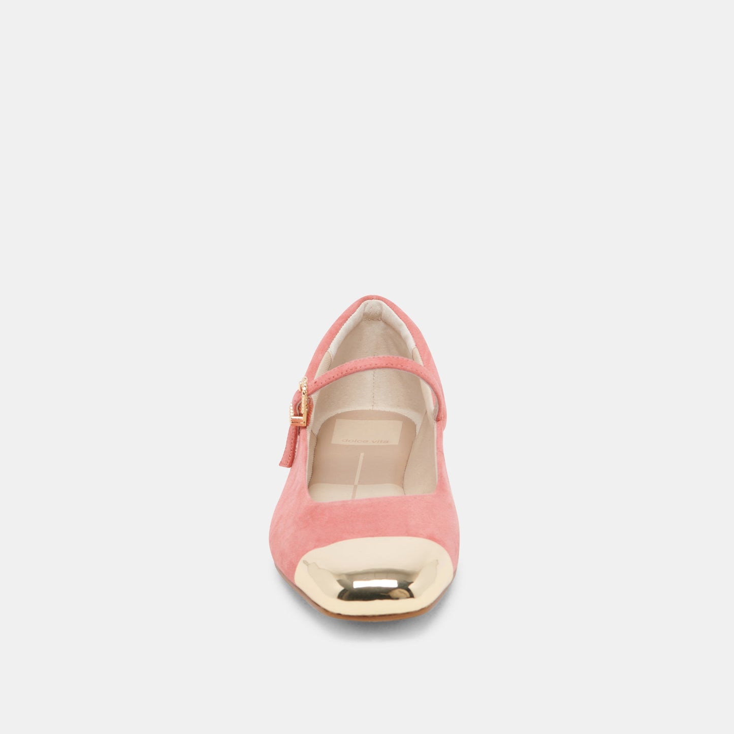 REYES TOE CAP BALLET FLATS CORAL SUEDE Dolce Vita