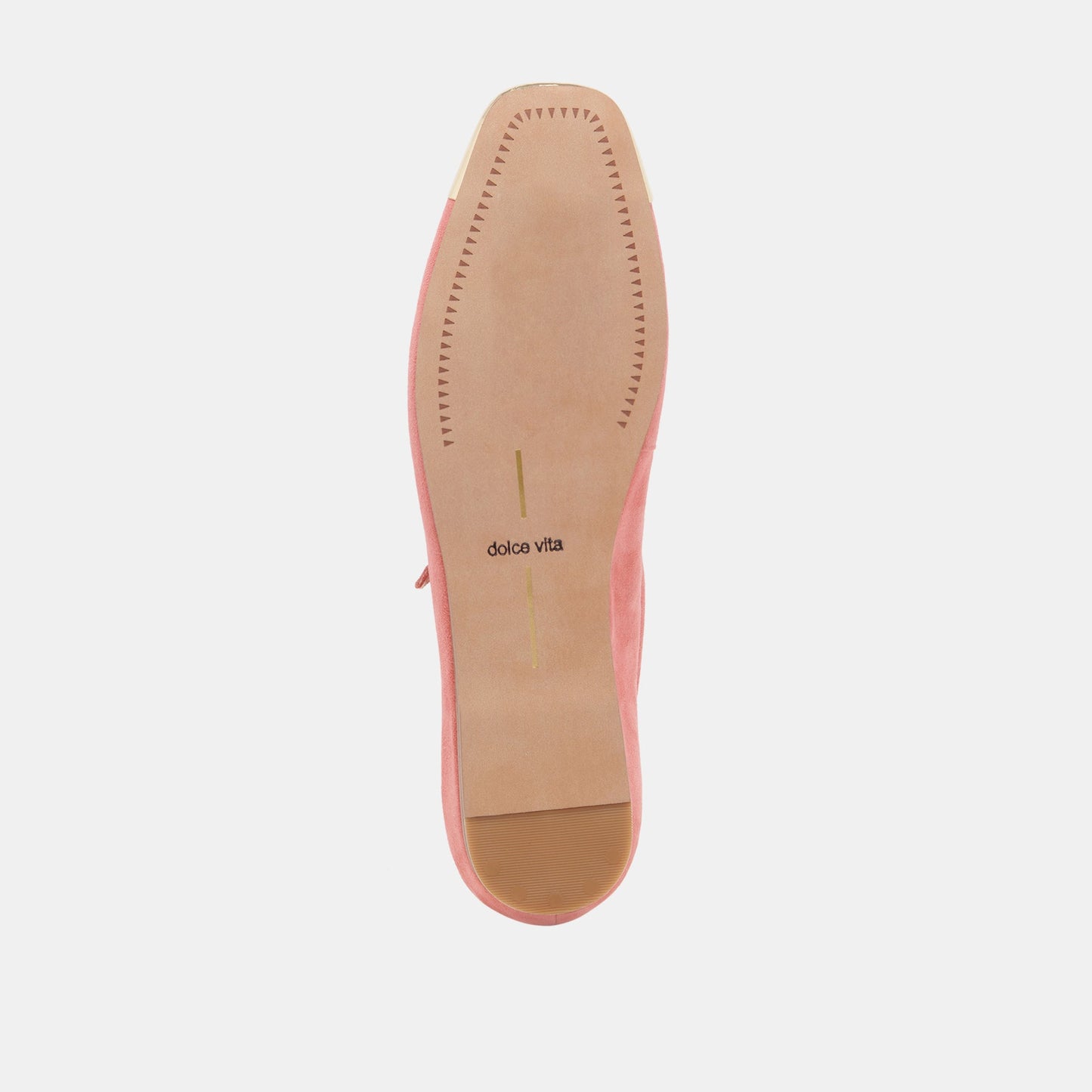 REYES TOE CAP BALLET FLATS CORAL SUEDE Dolce Vita