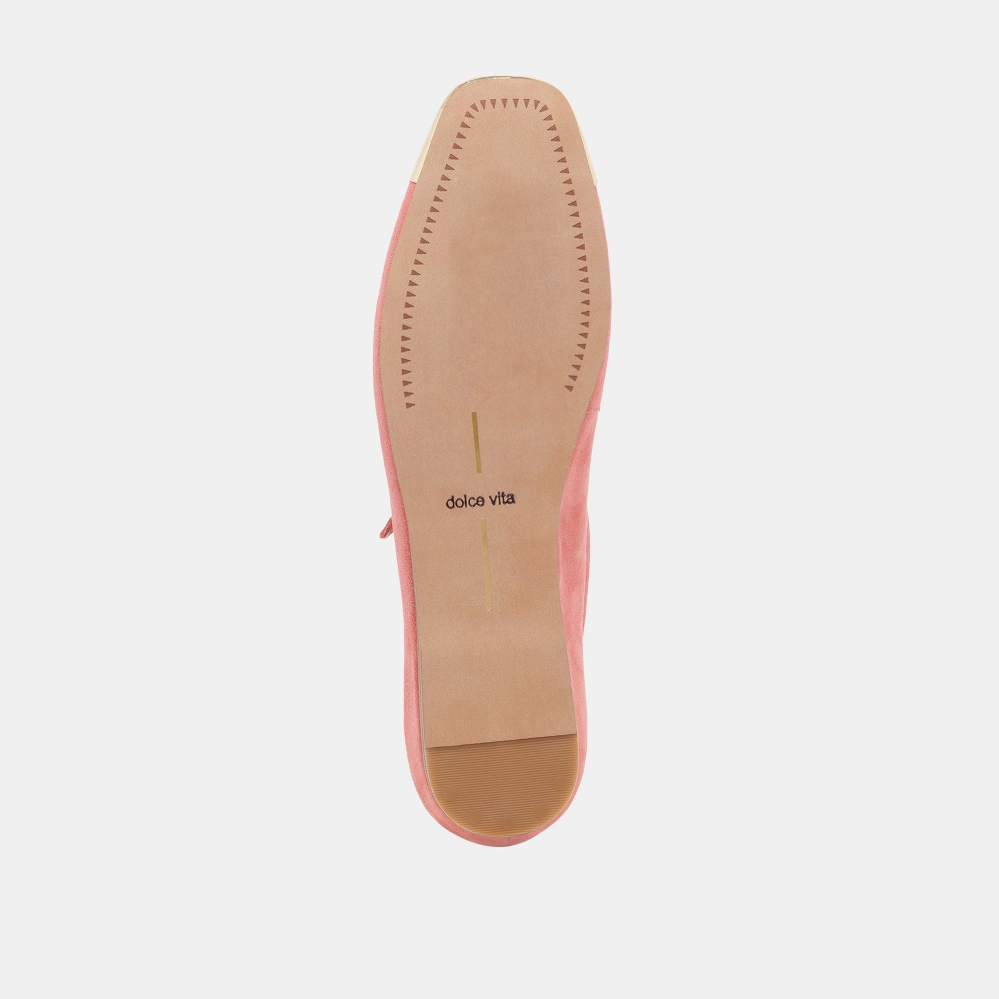 REYES TOE CAP BALLET FLATS CORAL SUEDE Dolce Vita