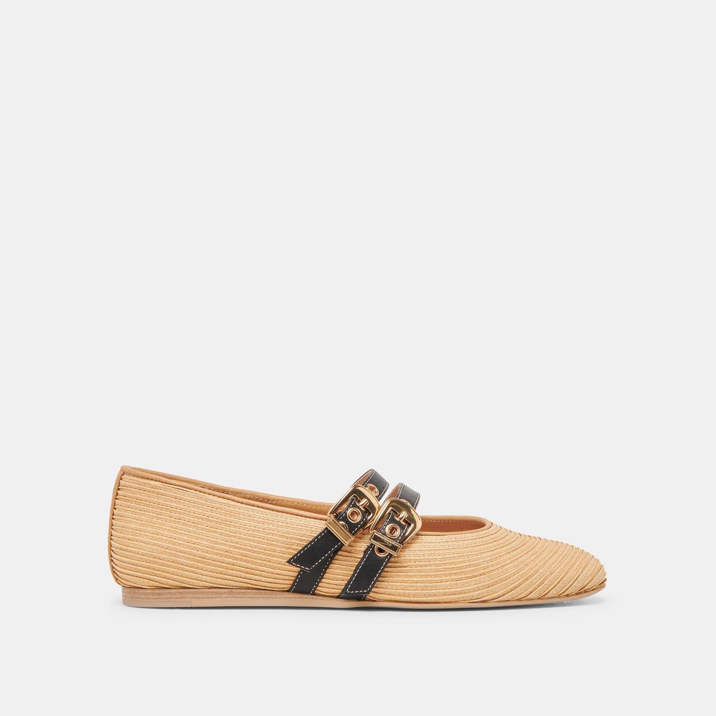 BAYLEE WIDE BALLET FLATS NATURAL RAFFIA Dolce Vita