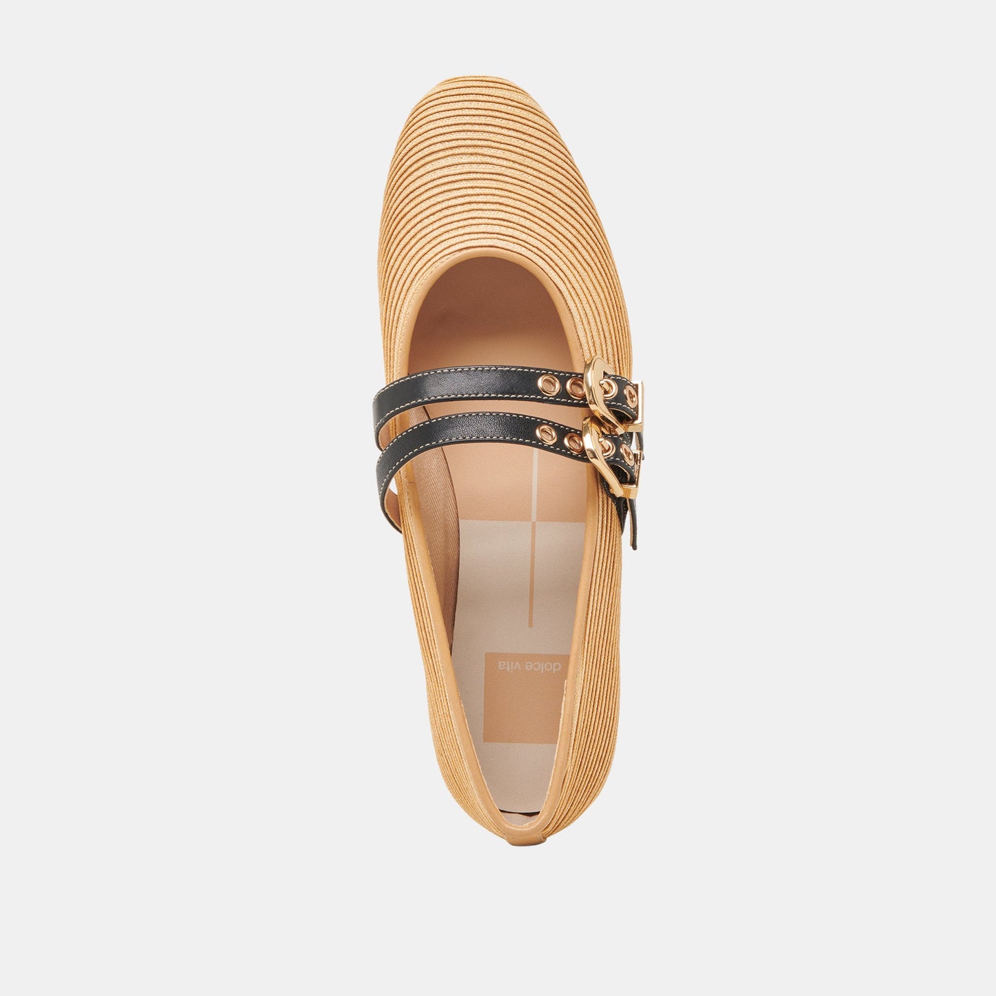 BAYLEE WIDE BALLET FLATS NATURAL RAFFIA Dolce Vita