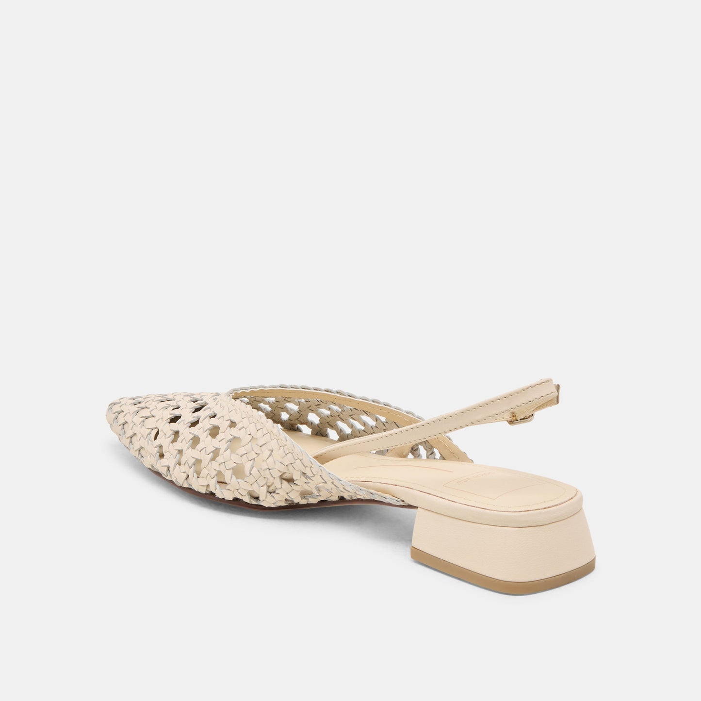 Birdie Off White Woven Leather Flats Dolce Vita