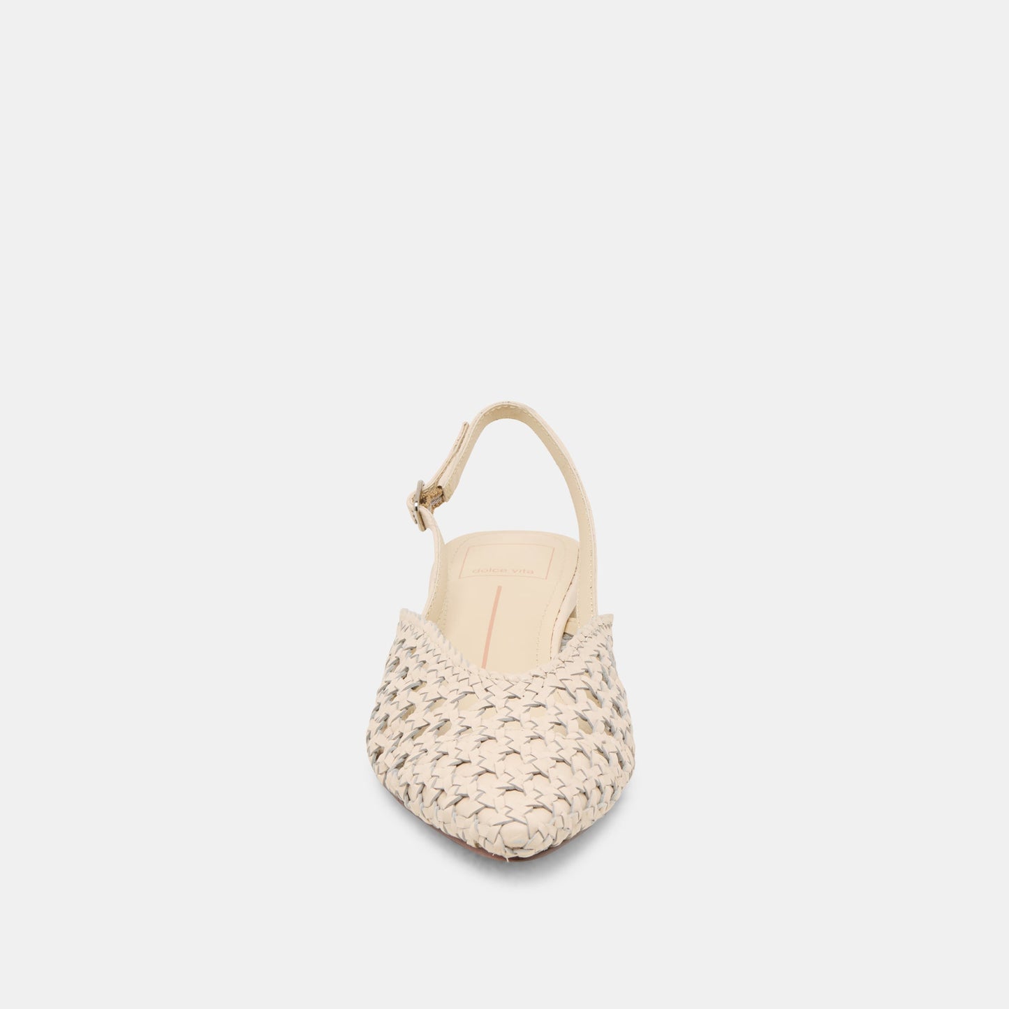 Birdie Off White Woven Leather Flats Dolce Vita