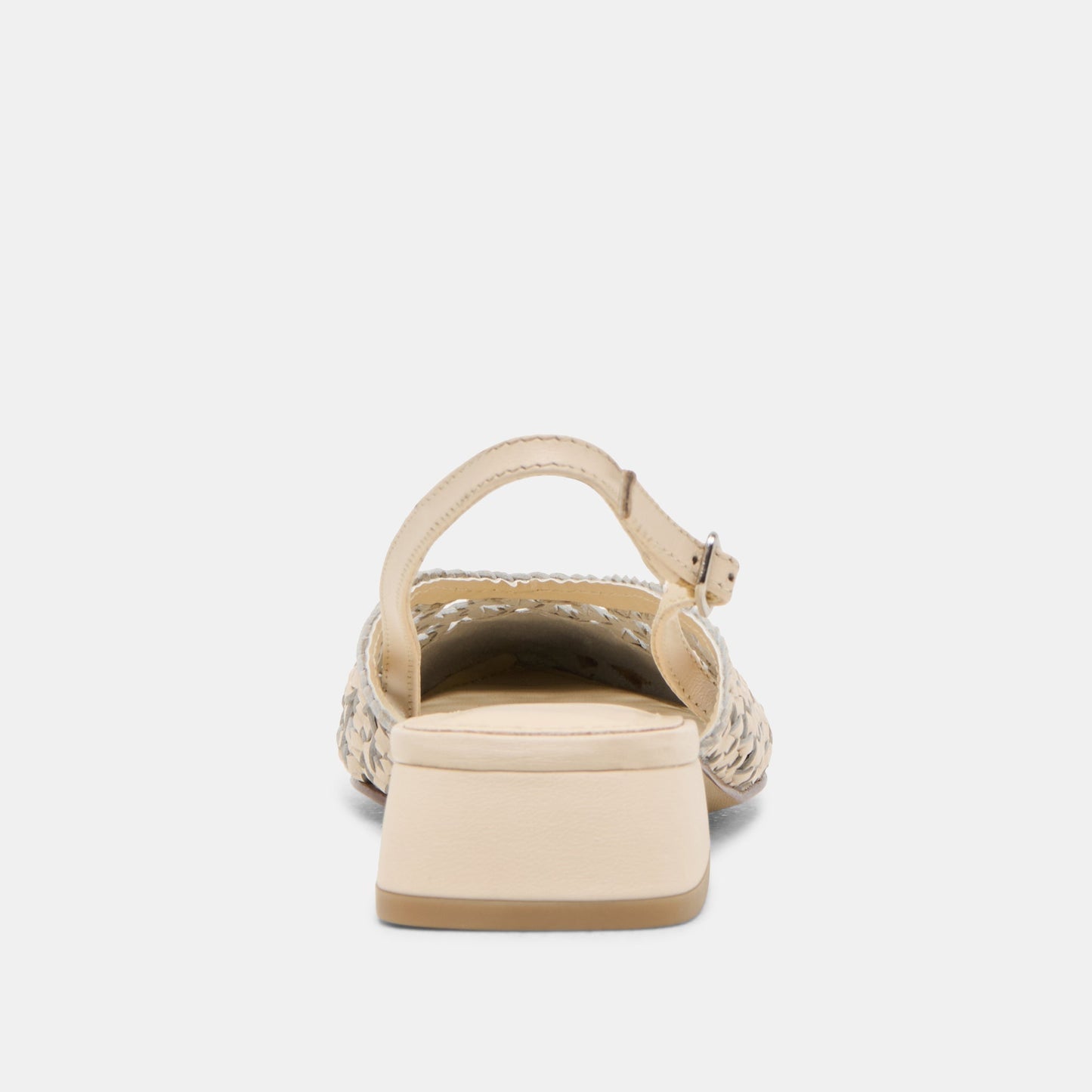 Birdie Off White Woven Leather Flats Dolce Vita