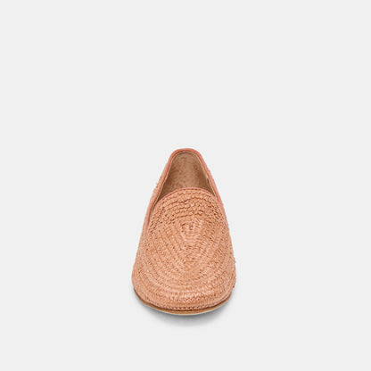 Baylen Maple Woven Raffia Flats Dolce Vita