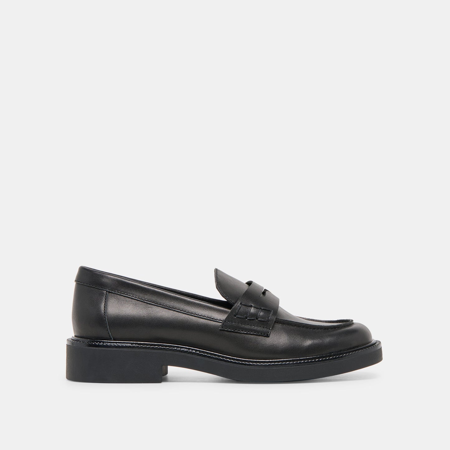 Tiggy Black Leather Loafers Dolce Vita