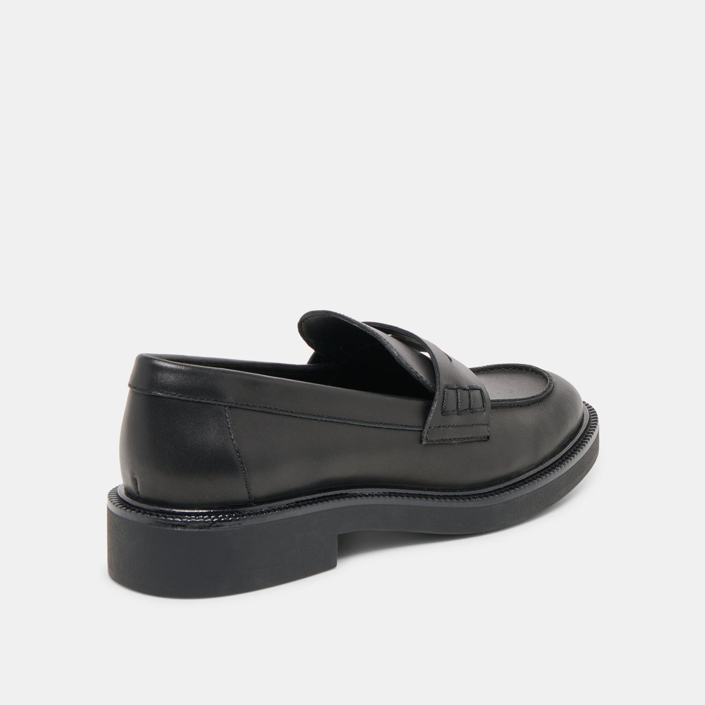 Tiggy Black Leather Loafers Dolce Vita