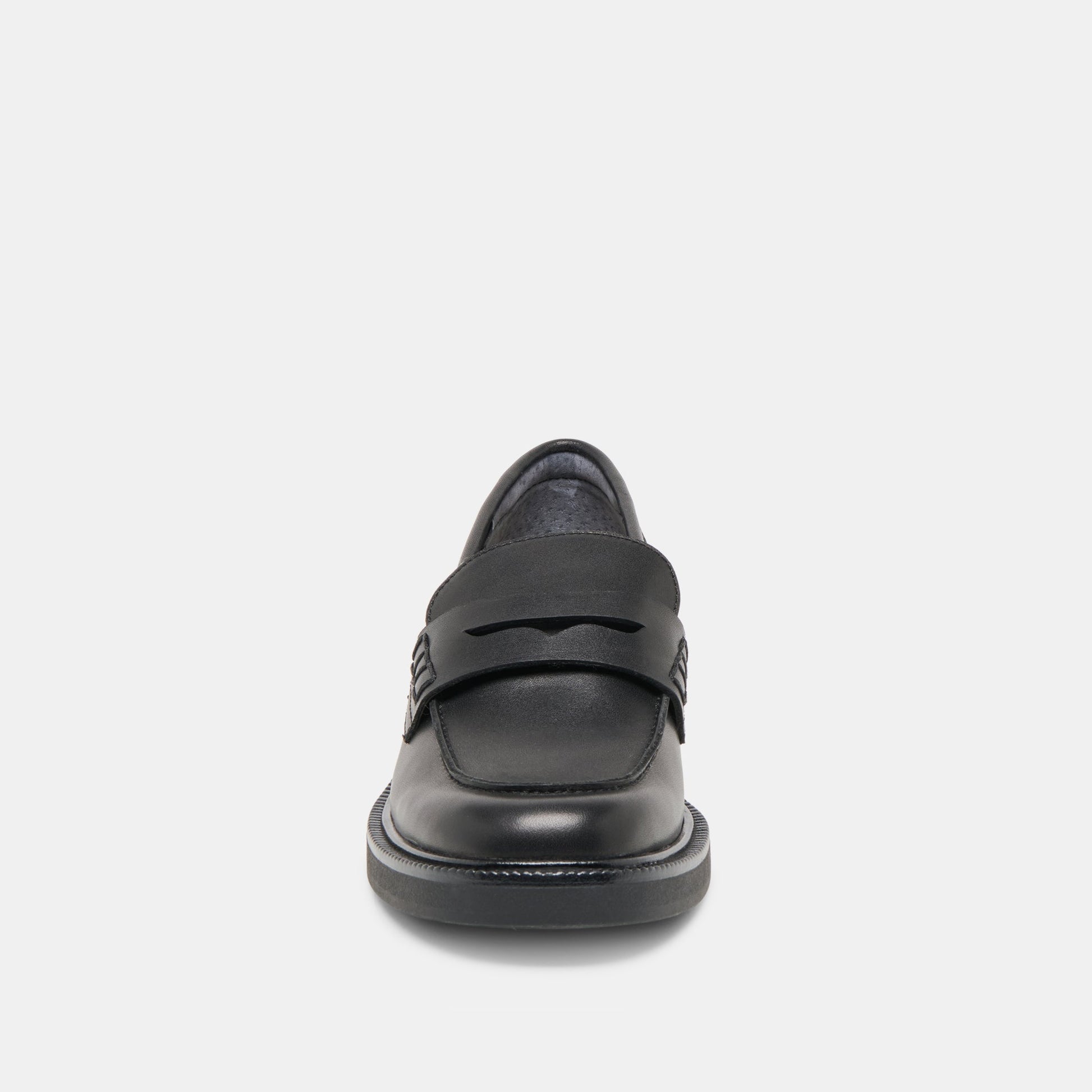 Tiggy Black Leather Loafers Dolce Vita