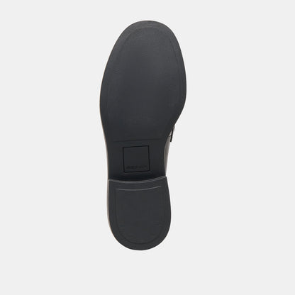 Tiggy Black Leather Loafers Dolce Vita