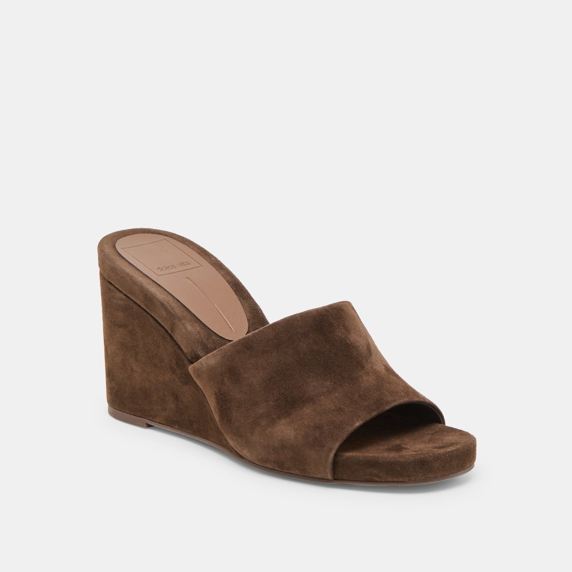Holta Dk Brown Suede Wedges Dolce Vita