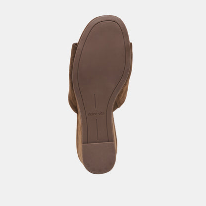 Holta Dk Brown Suede Wedges Dolce Vita