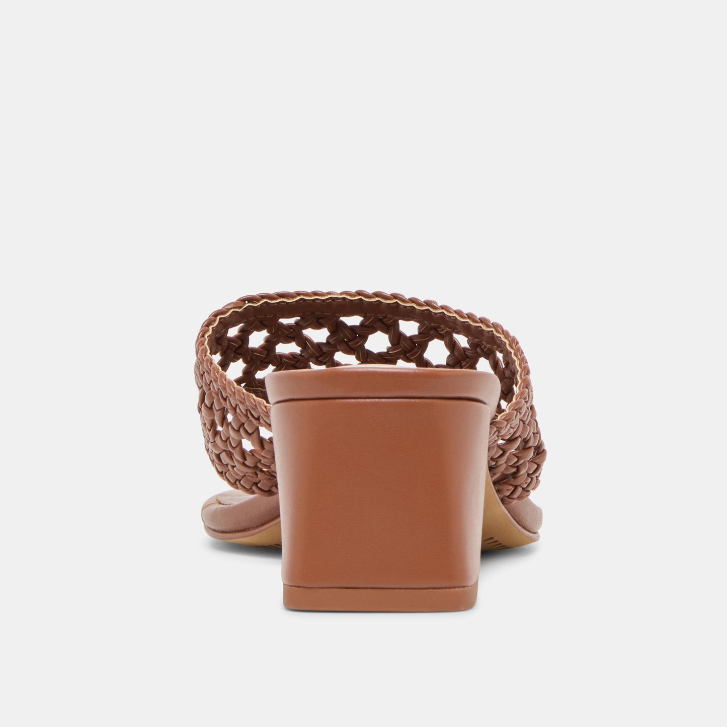 Barlo Cognac Woven Stella Heels Dolce Vita