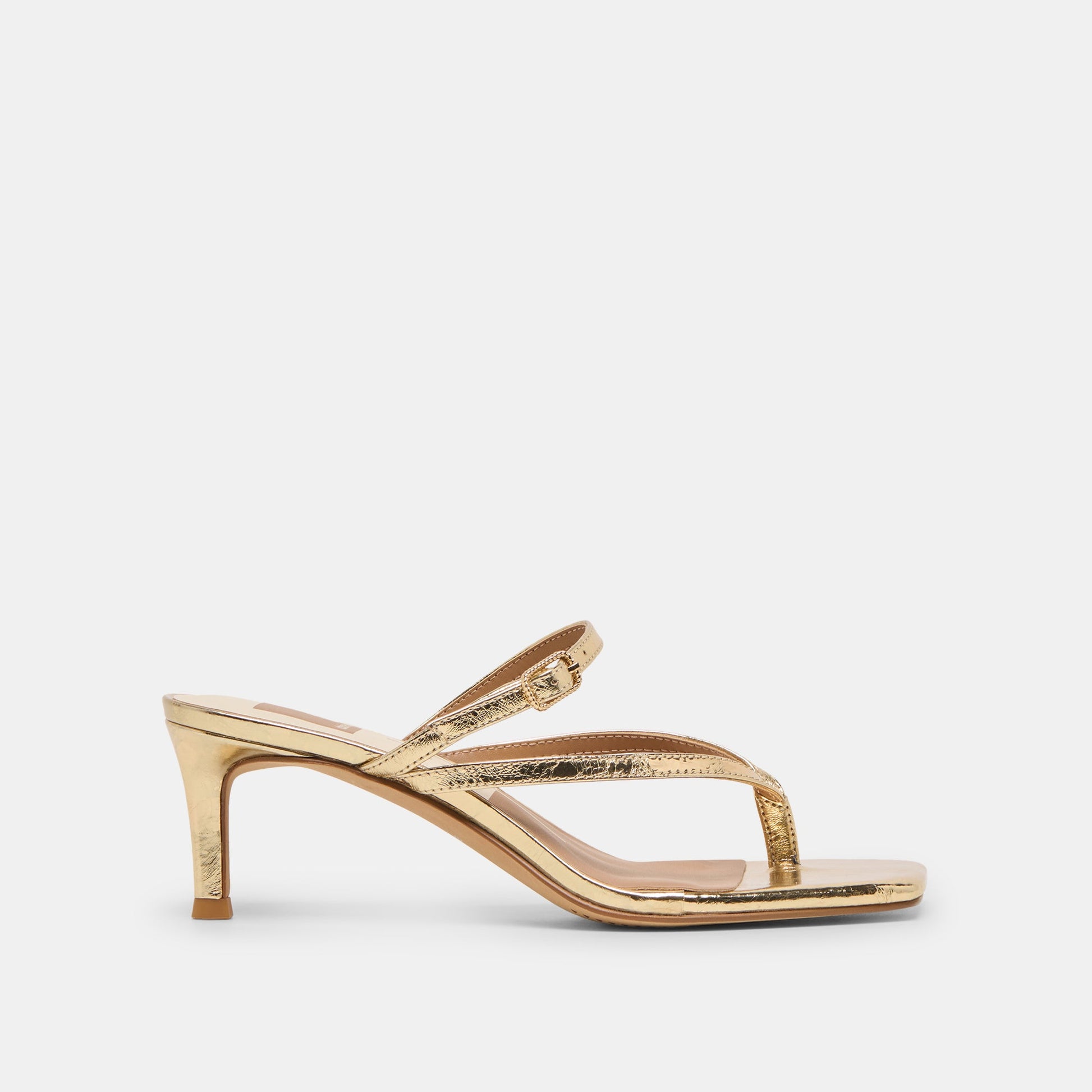 Biaga Gold Distressed Leather Heels Dolce Vita