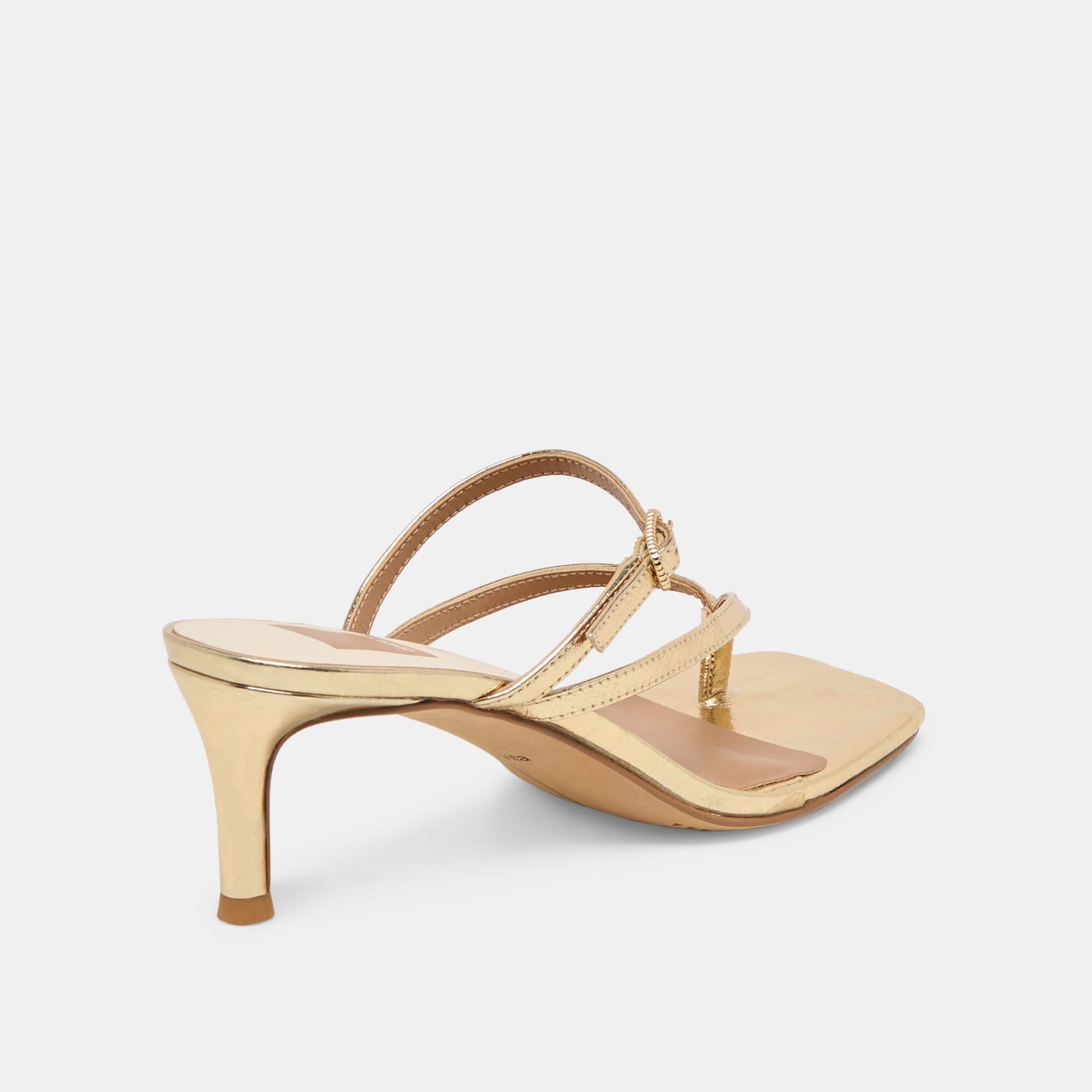 Biaga Gold Distressed Leather Heels Dolce Vita