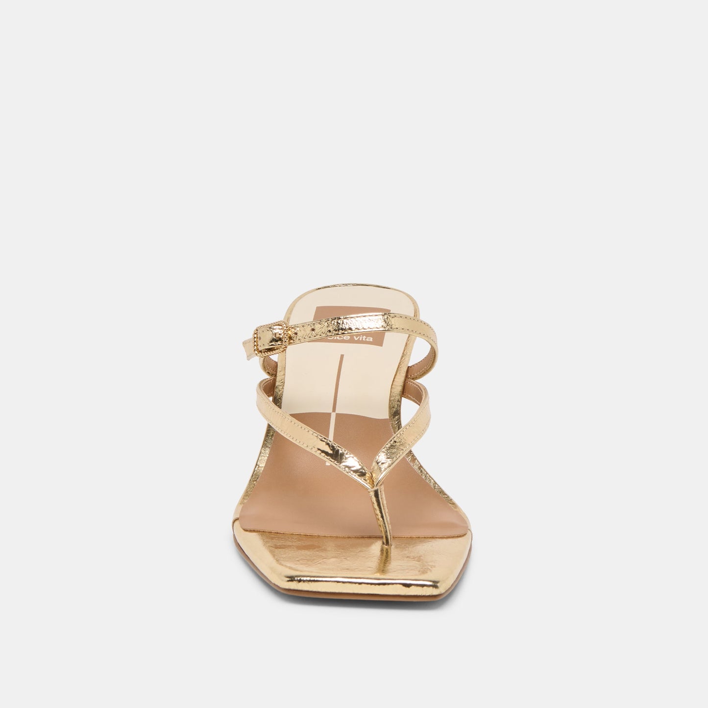 Biaga Gold Distressed Leather Heels Dolce Vita