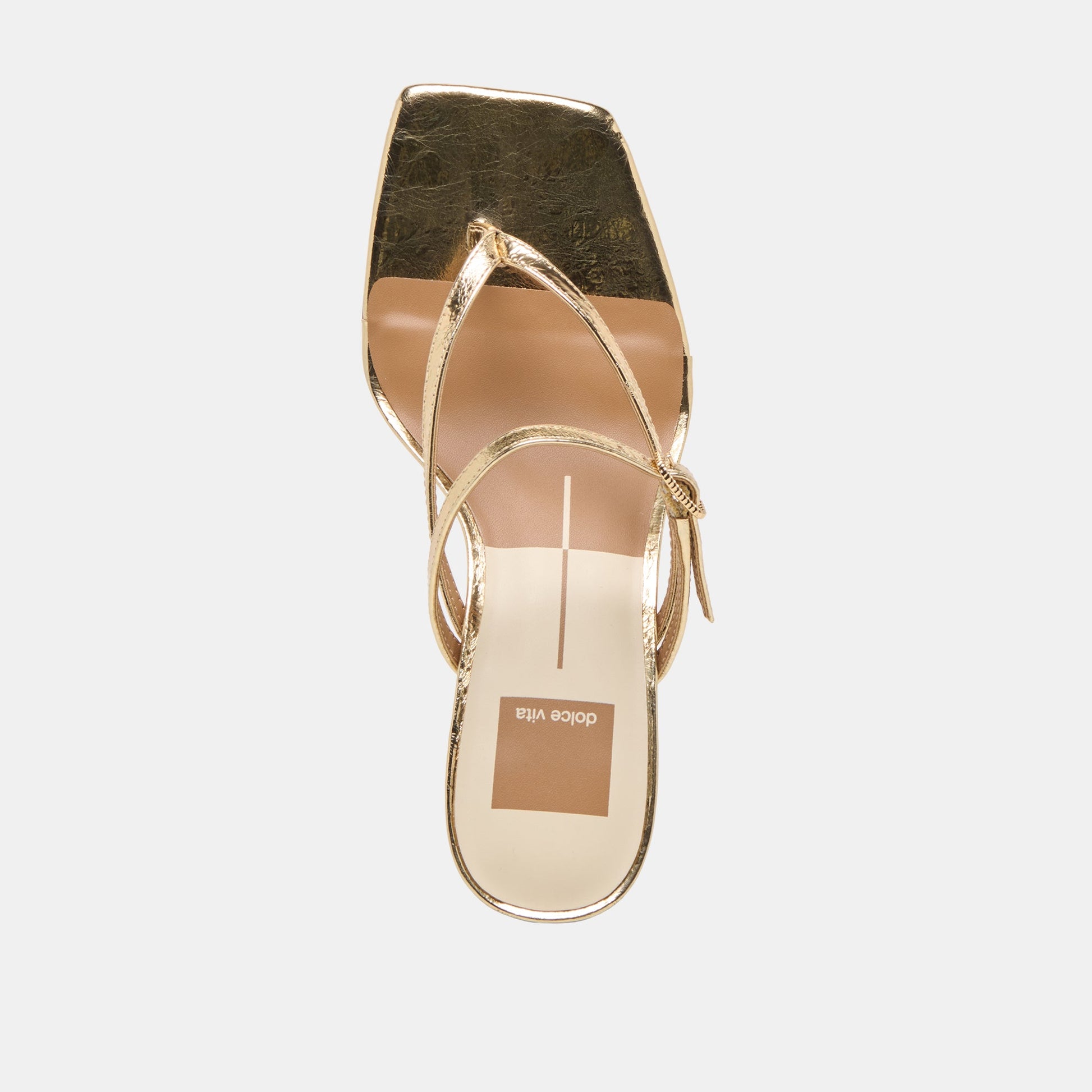 Biaga Gold Distressed Leather Heels Dolce Vita