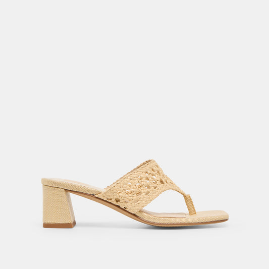 Barlo Lt Natural Woven Raffia Heels Dolce Vita