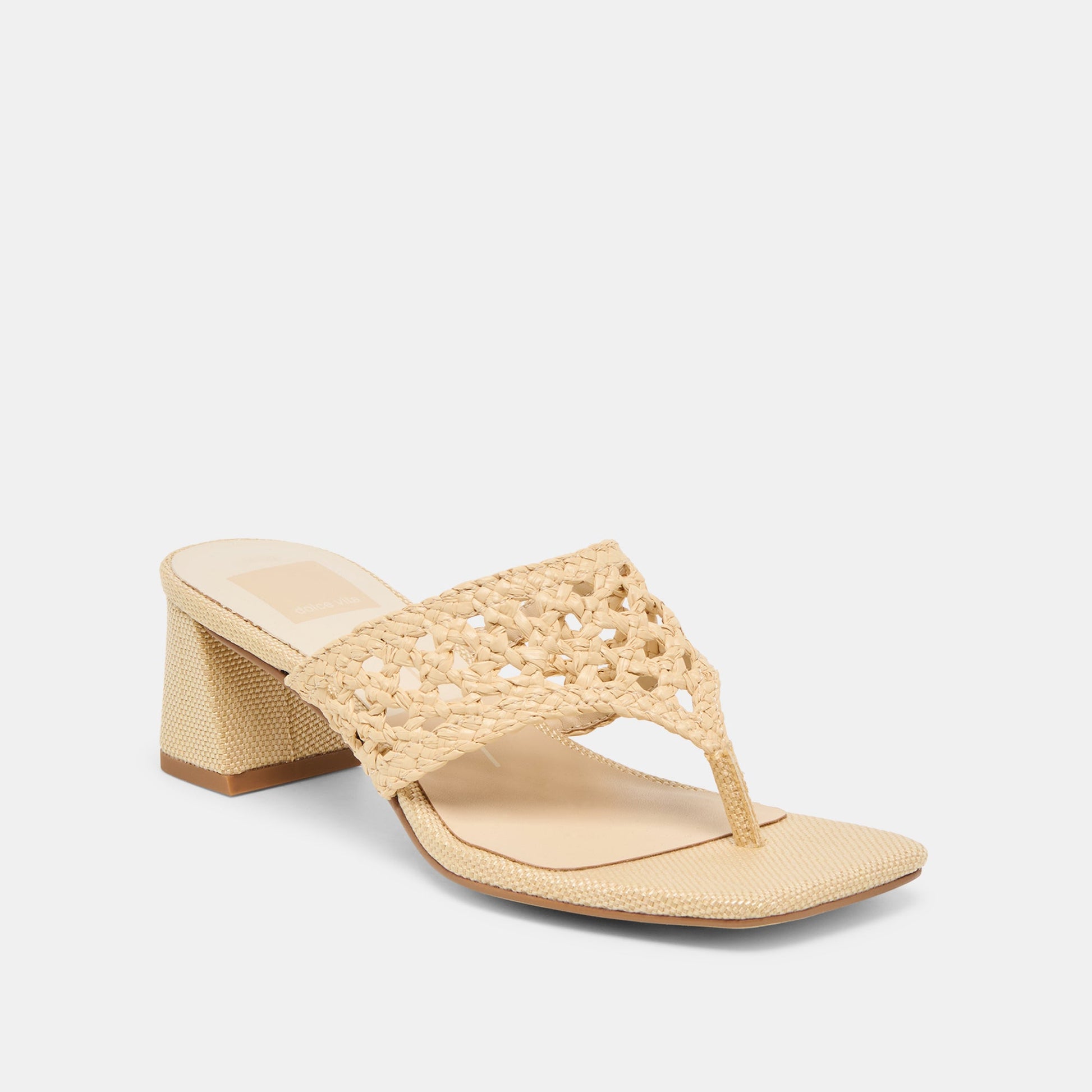Barlo Lt Natural Woven Raffia Heels Dolce Vita