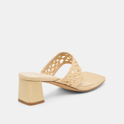 Barlo Lt Natural Woven Raffia Heels Dolce Vita