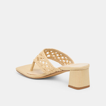 Barlo Lt Natural Woven Raffia Heels Dolce Vita