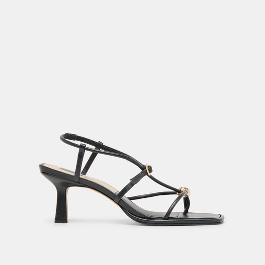Mylee Black Leather Heels Dolce Vita