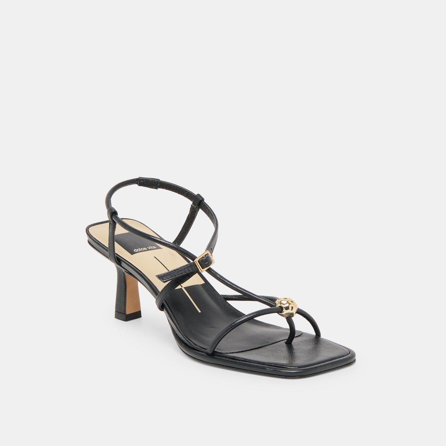 Mylee Black Leather Heels Dolce Vita