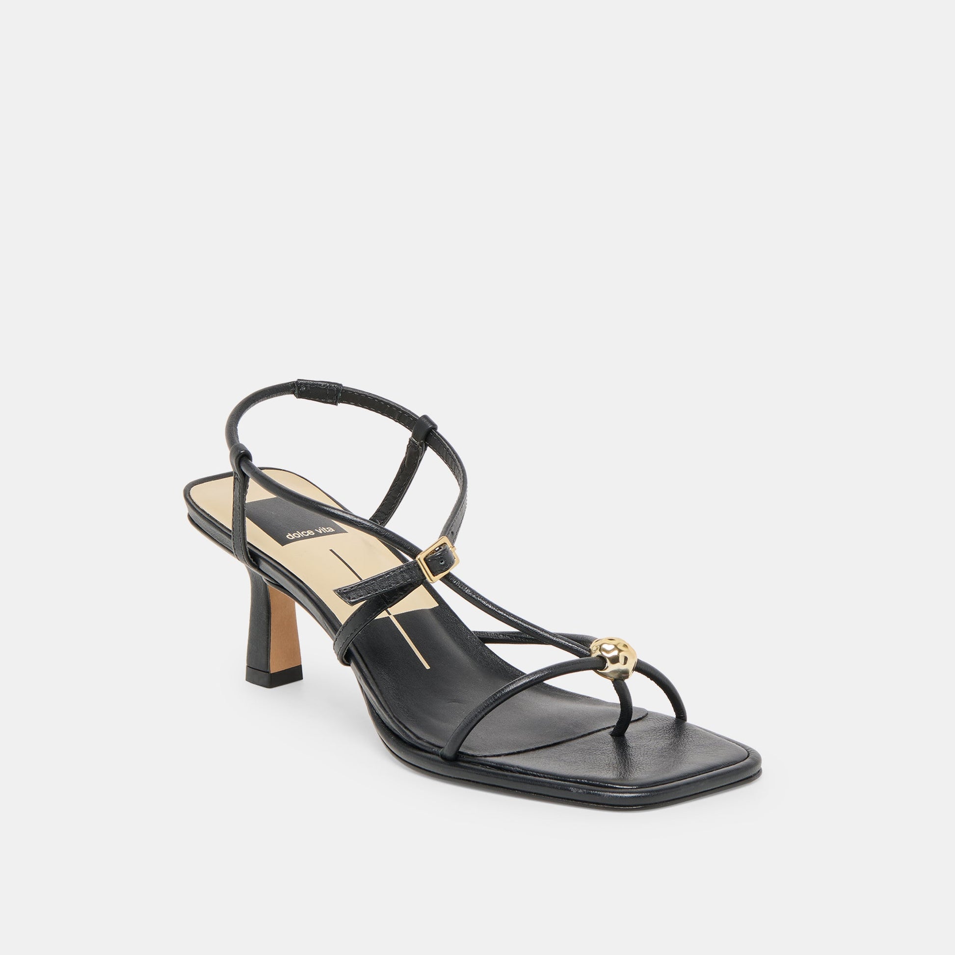 Mylee Black Leather Heels Dolce Vita