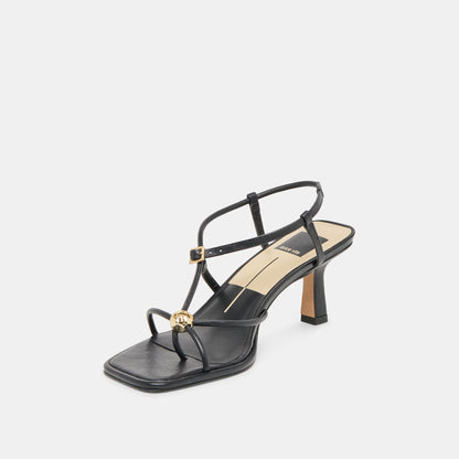 Mylee Black Leather Heels Dolce Vita