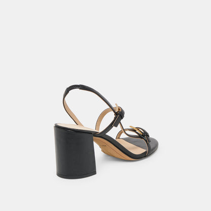 Faye Black Leather Heels Dolce Vita