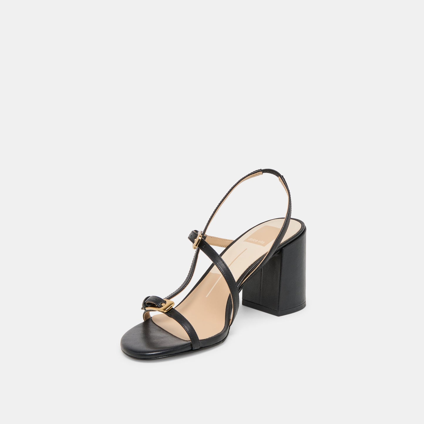 Faye Black Leather Heels Dolce Vita