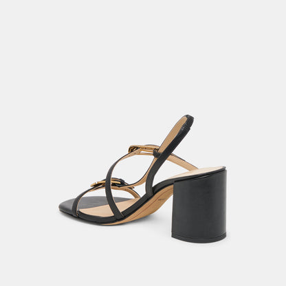Faye Black Leather Heels Dolce Vita