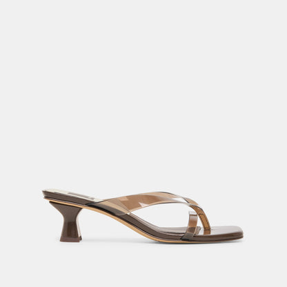 Brevel Vinyl Dk Brown Jelly Heels Dolce Vita