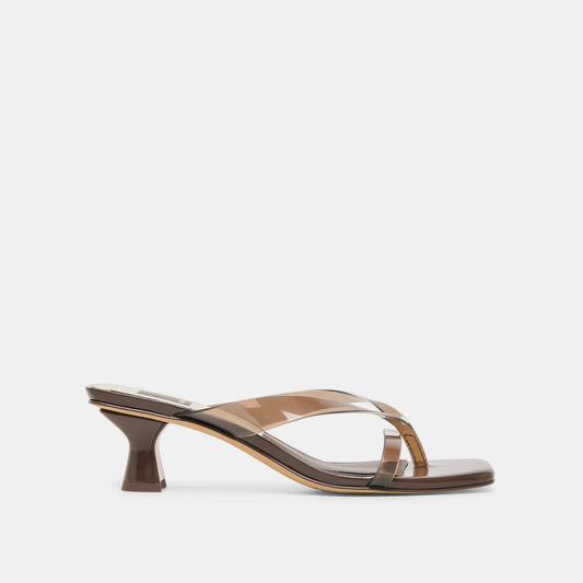 Brevel Vinyl Dk Brown Jelly Heels Dolce Vita