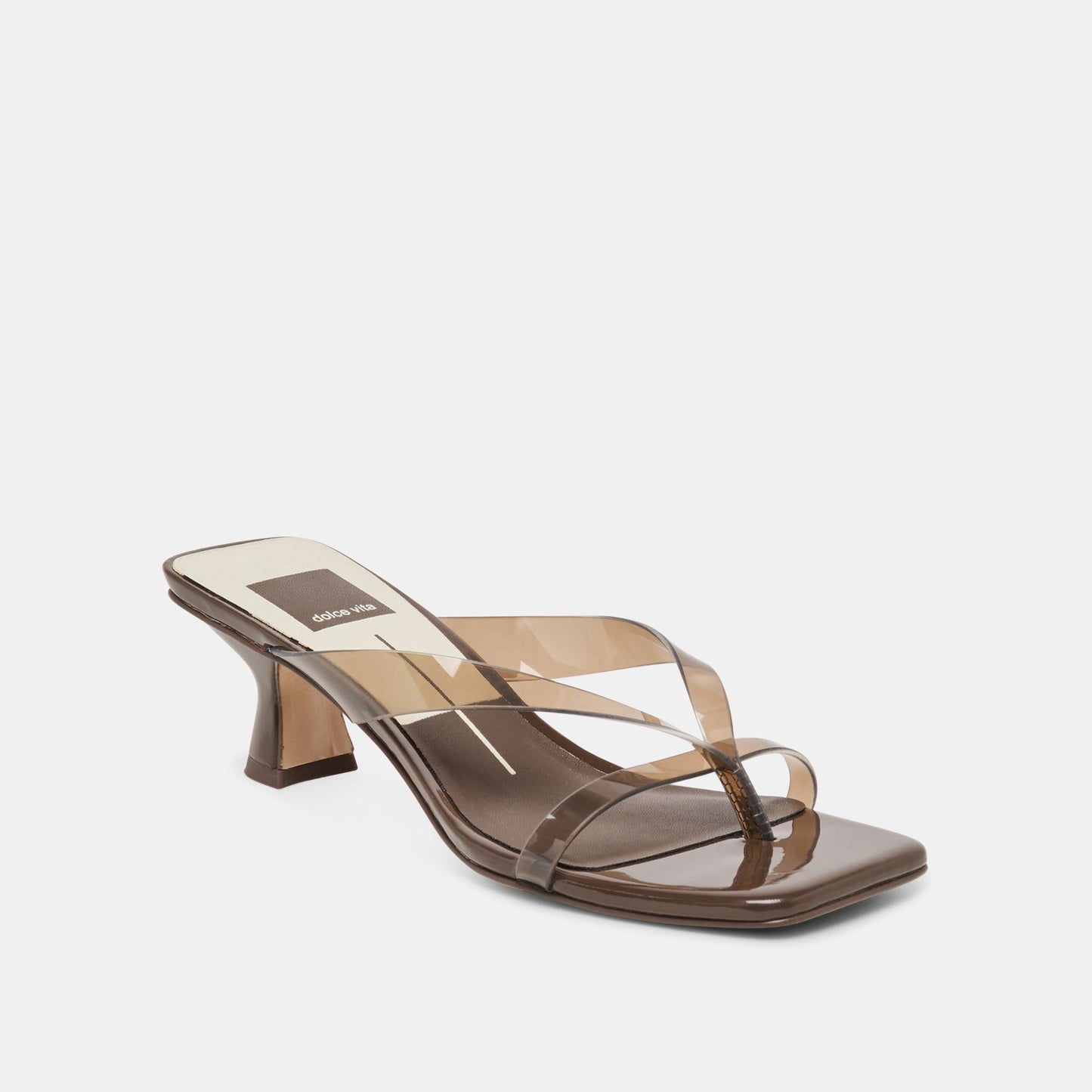 Brevel Vinyl Dk Brown Jelly Heels Dolce Vita