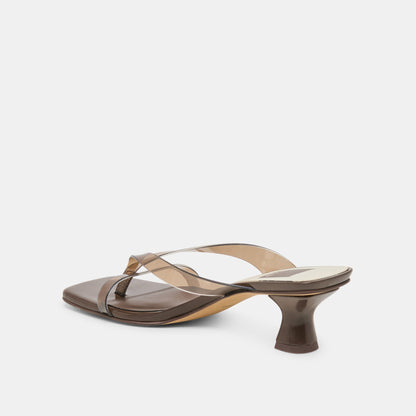 Brevel Vinyl Dk Brown Jelly Heels Dolce Vita