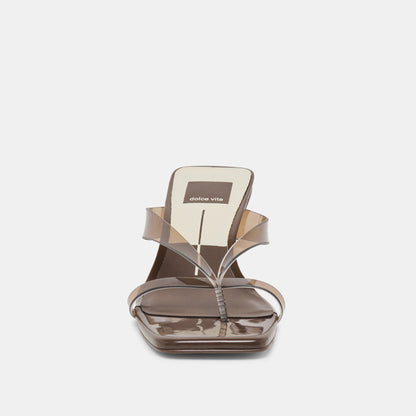 Brevel Vinyl Dk Brown Jelly Heels Dolce Vita