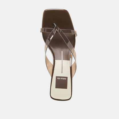 Brevel Vinyl Dk Brown Jelly Heels Dolce Vita